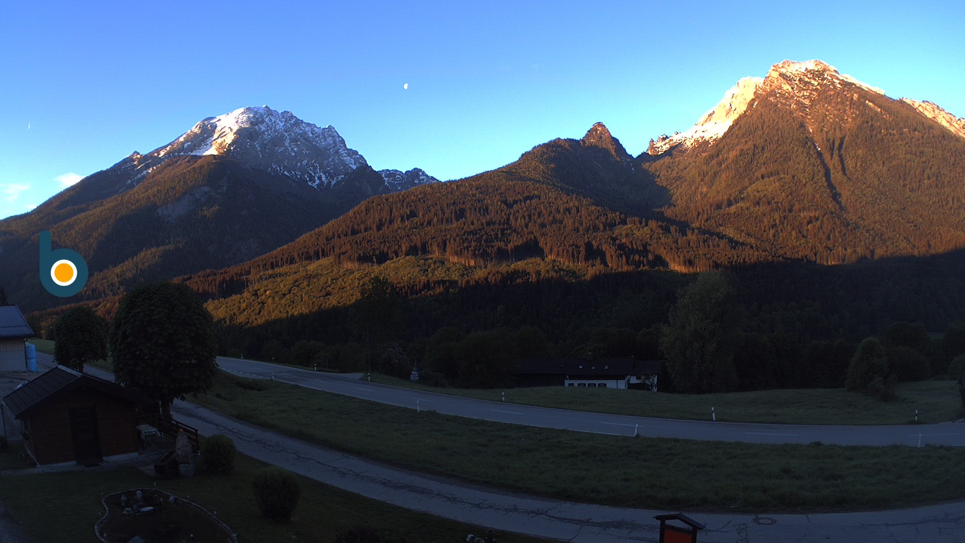 Archiv Foto Webcam Ramsau - Blick auf die Alpenstraße