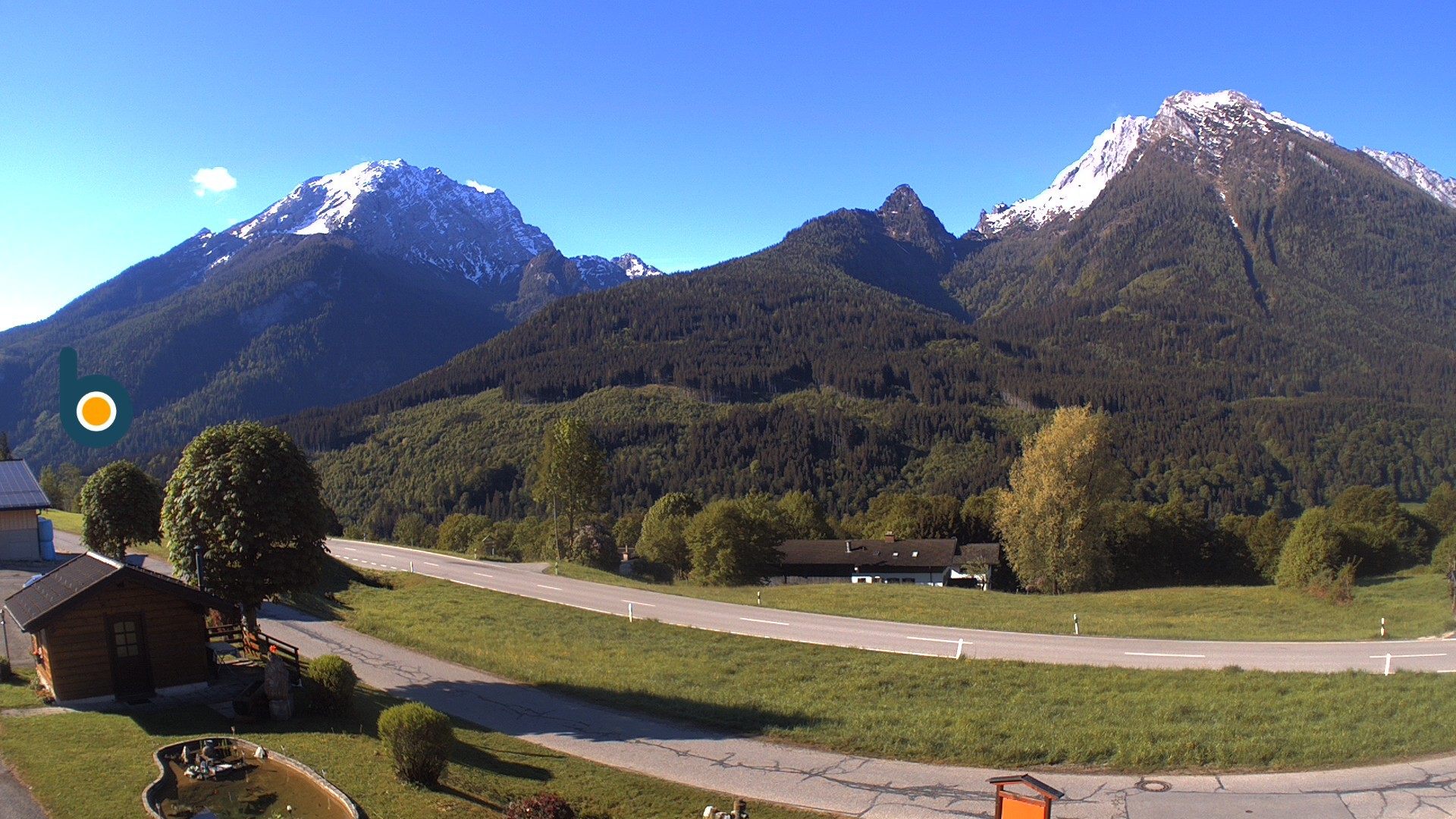 Archiv Foto Webcam Ramsau - Blick auf die Alpenstraße