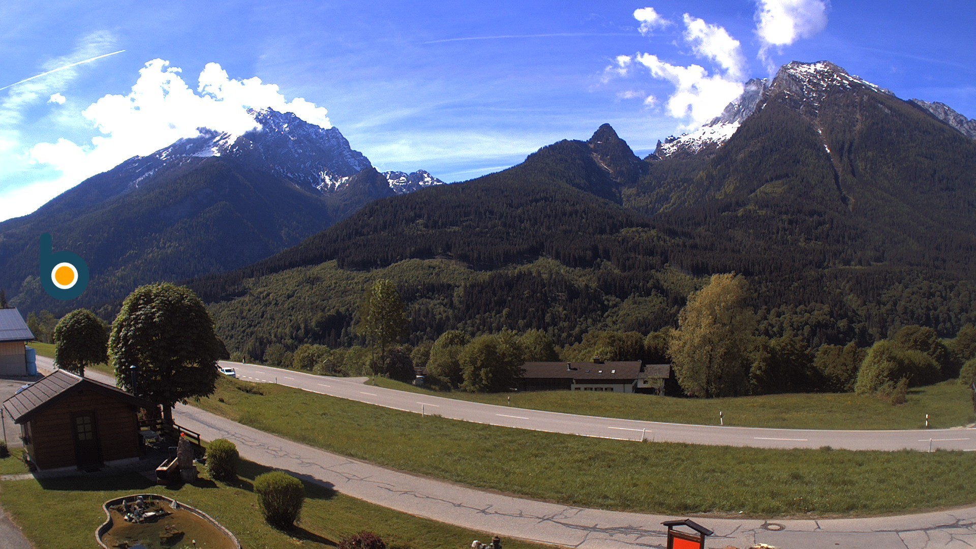 Archiv Foto Webcam Ramsau - Blick auf die Alpenstraße