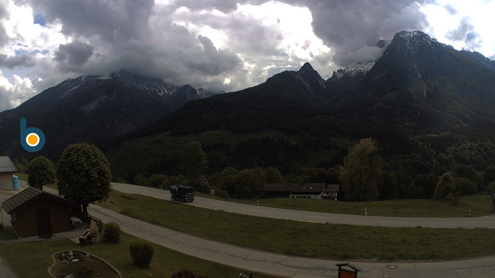 Archiv Foto Webcam Ramsau - Blick auf die Alpenstraße