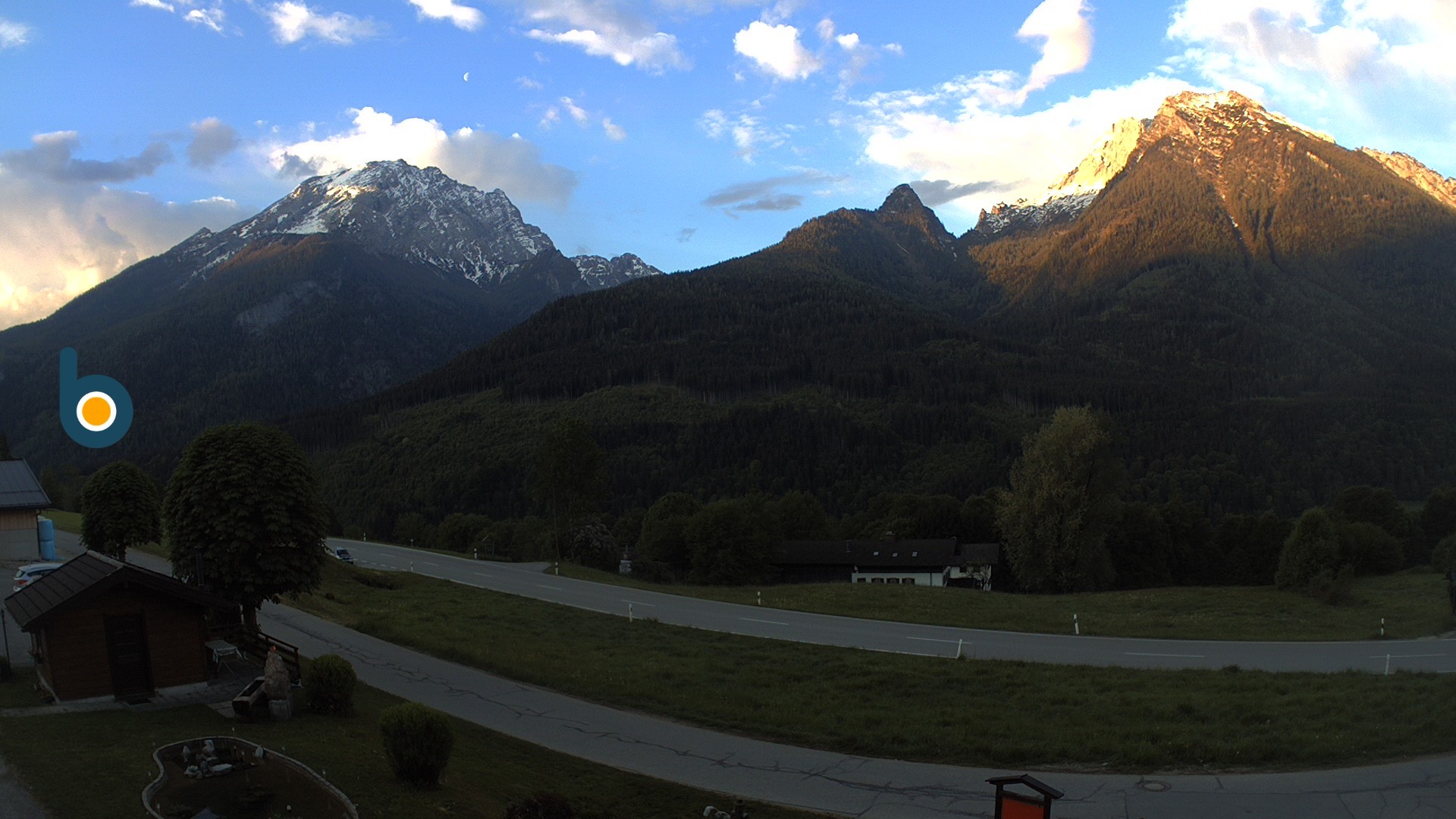 Archiv Foto Webcam Ramsau - Blick auf die Alpenstraße