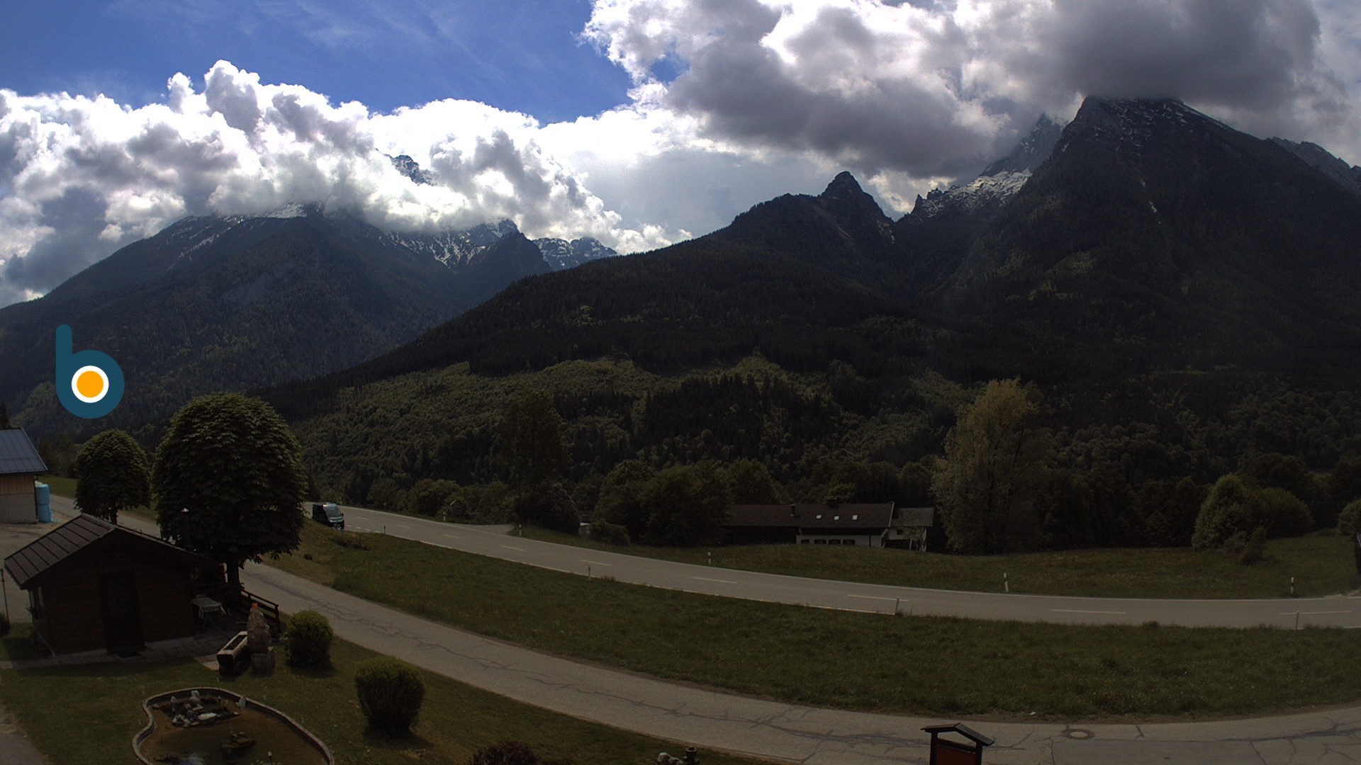 Archiv Foto Webcam Ramsau - Blick auf die Alpenstraße