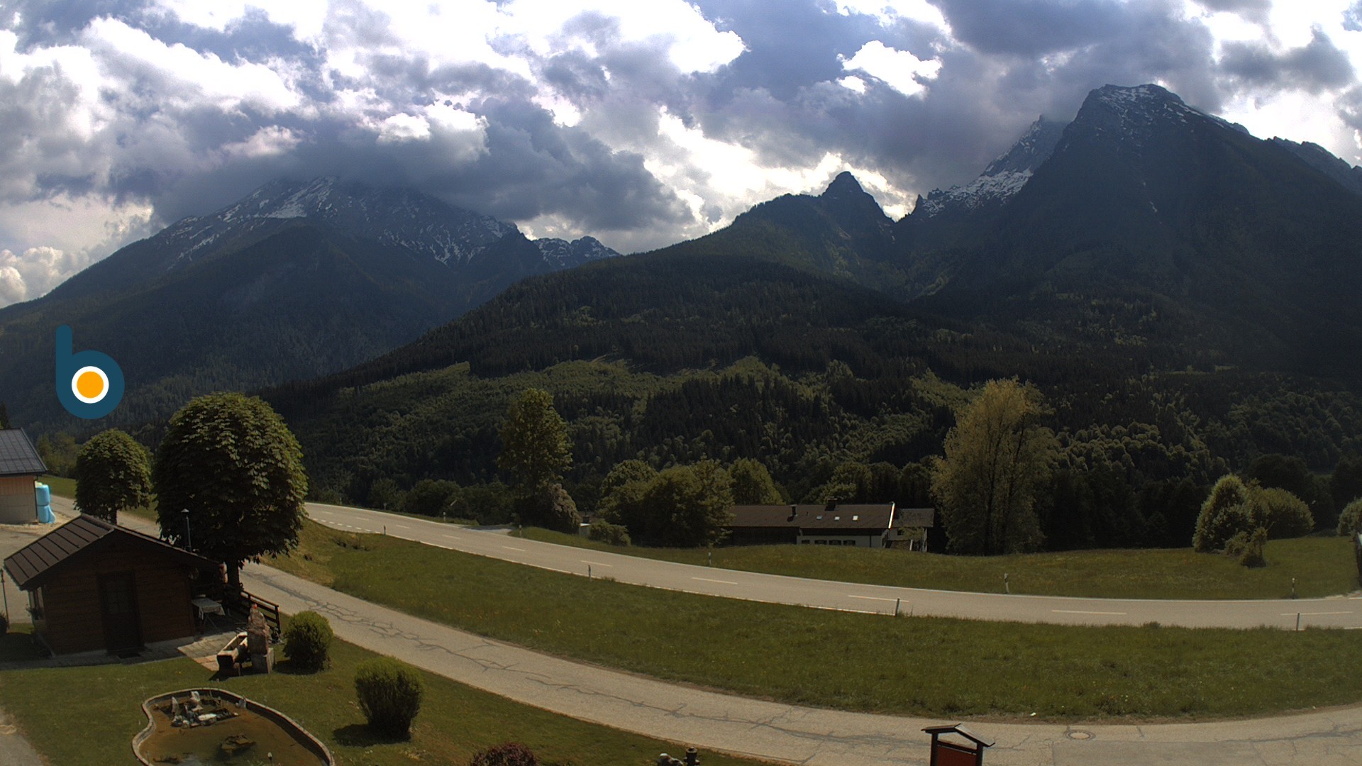Archiv Foto Webcam Ramsau - Blick auf die Alpenstraße