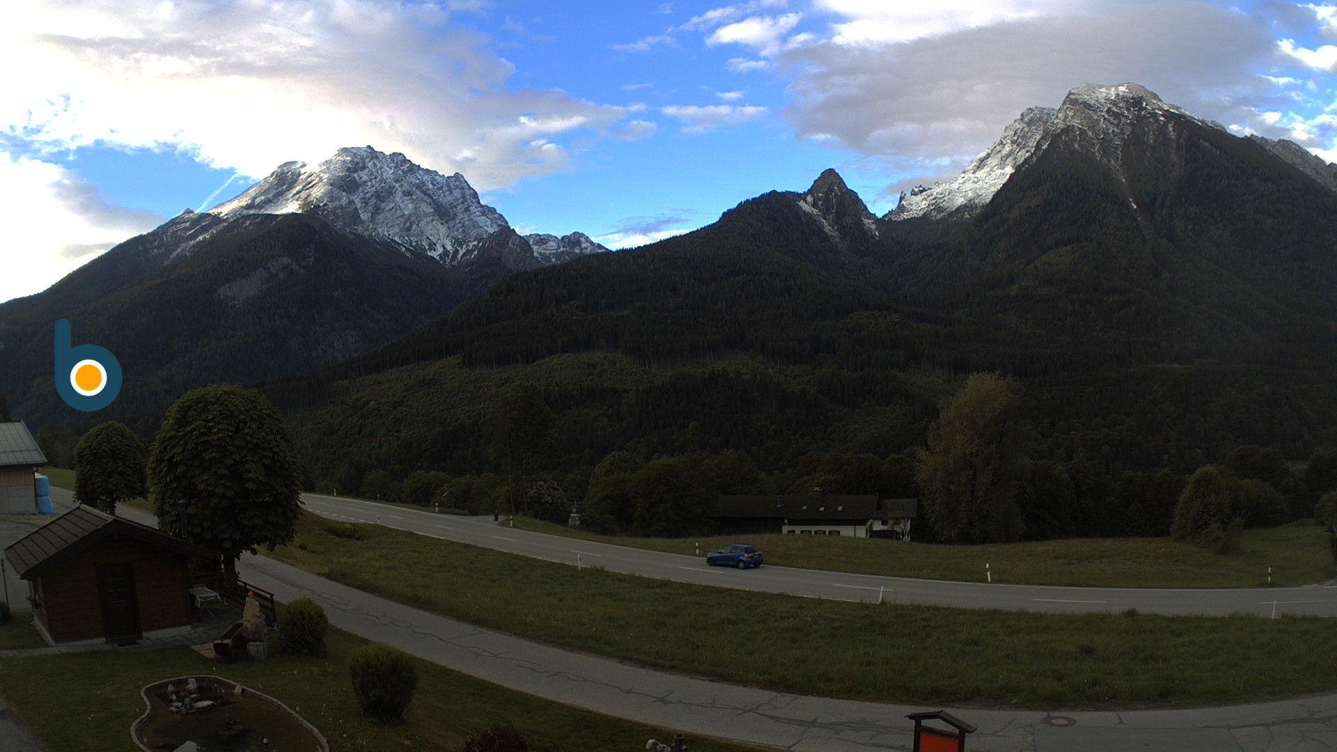 Archiv Foto Webcam Ramsau - Blick auf die Alpenstraße