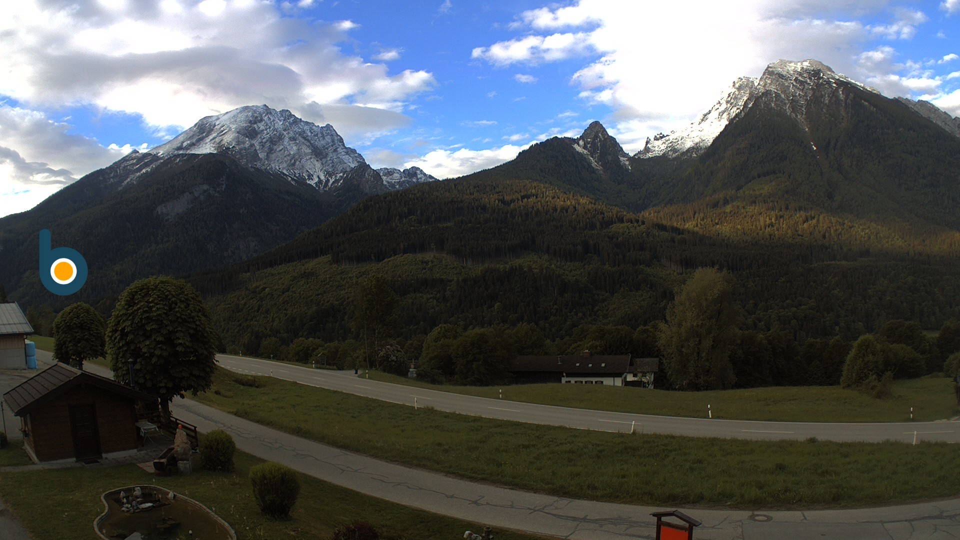 Archiv Foto Webcam Ramsau - Blick auf die Alpenstraße