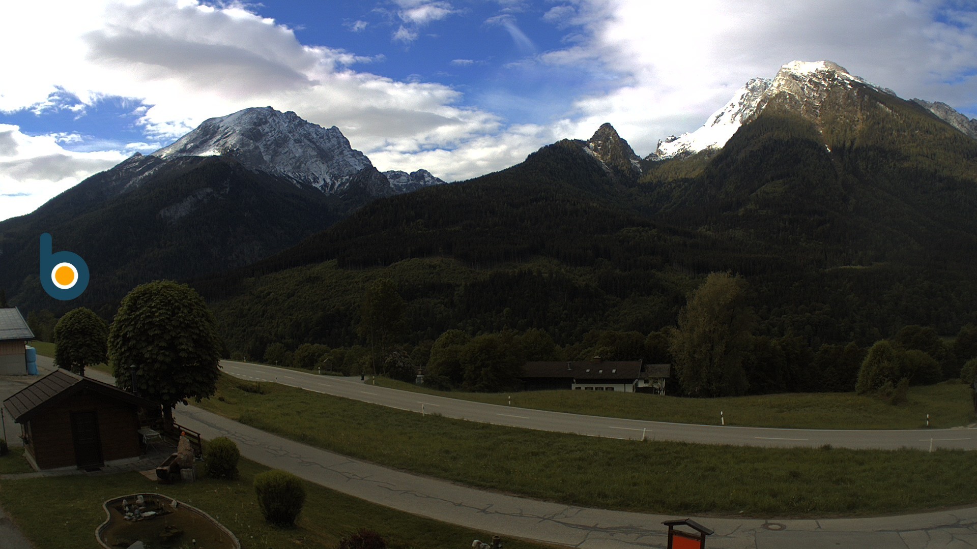 Archiv Foto Webcam Ramsau - Blick auf die Alpenstraße