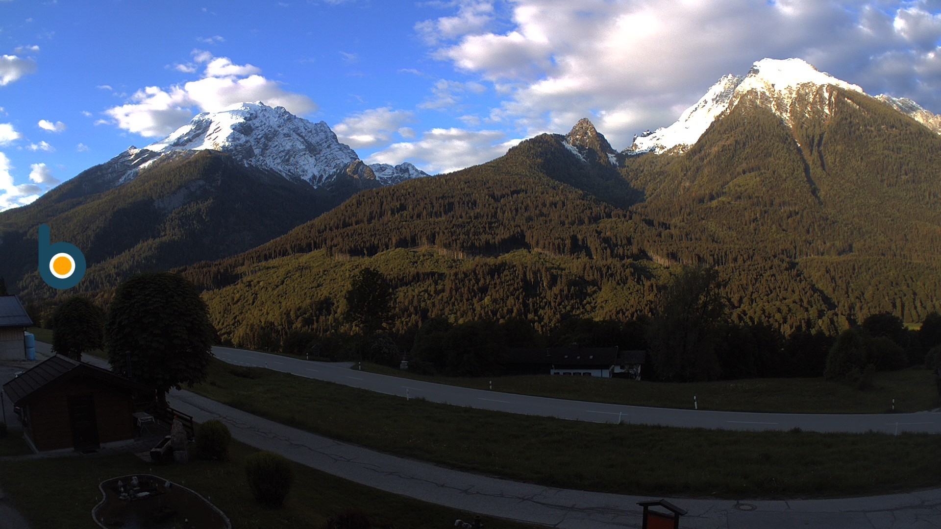 Archiv Foto Webcam Ramsau - Blick auf die Alpenstraße