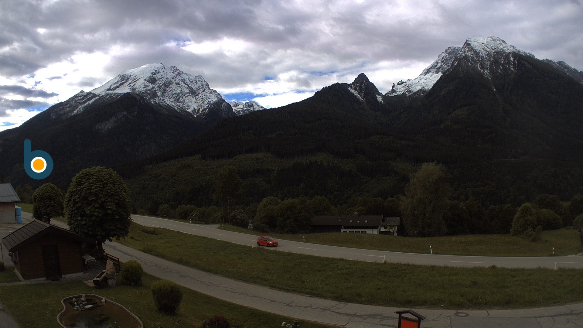 Archiv Foto Webcam Ramsau - Blick auf die Alpenstraße