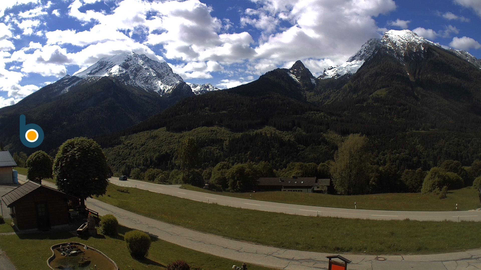 Archiv Foto Webcam Ramsau - Blick auf die Alpenstraße