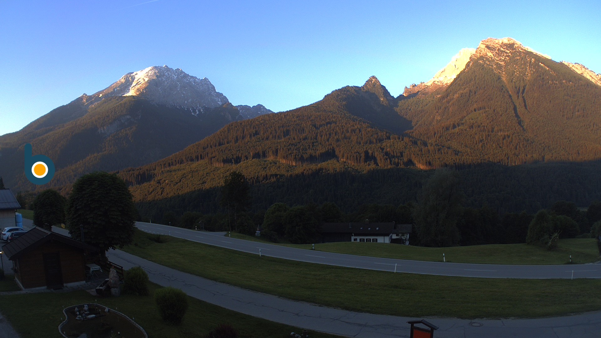 Archiv Foto Webcam Ramsau - Blick auf die Alpenstraße