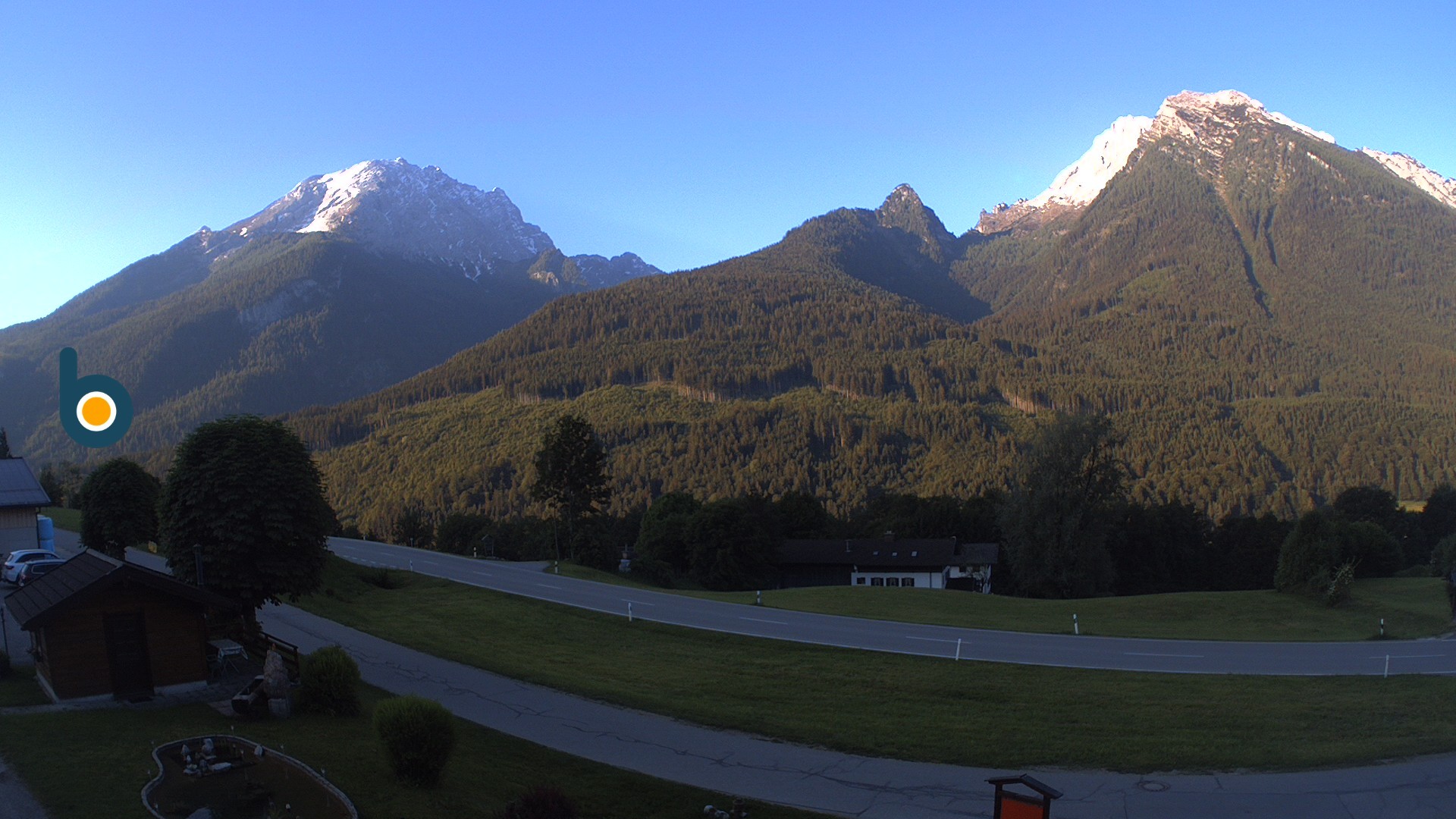 Archiv Foto Webcam Ramsau - Blick auf die Alpenstraße