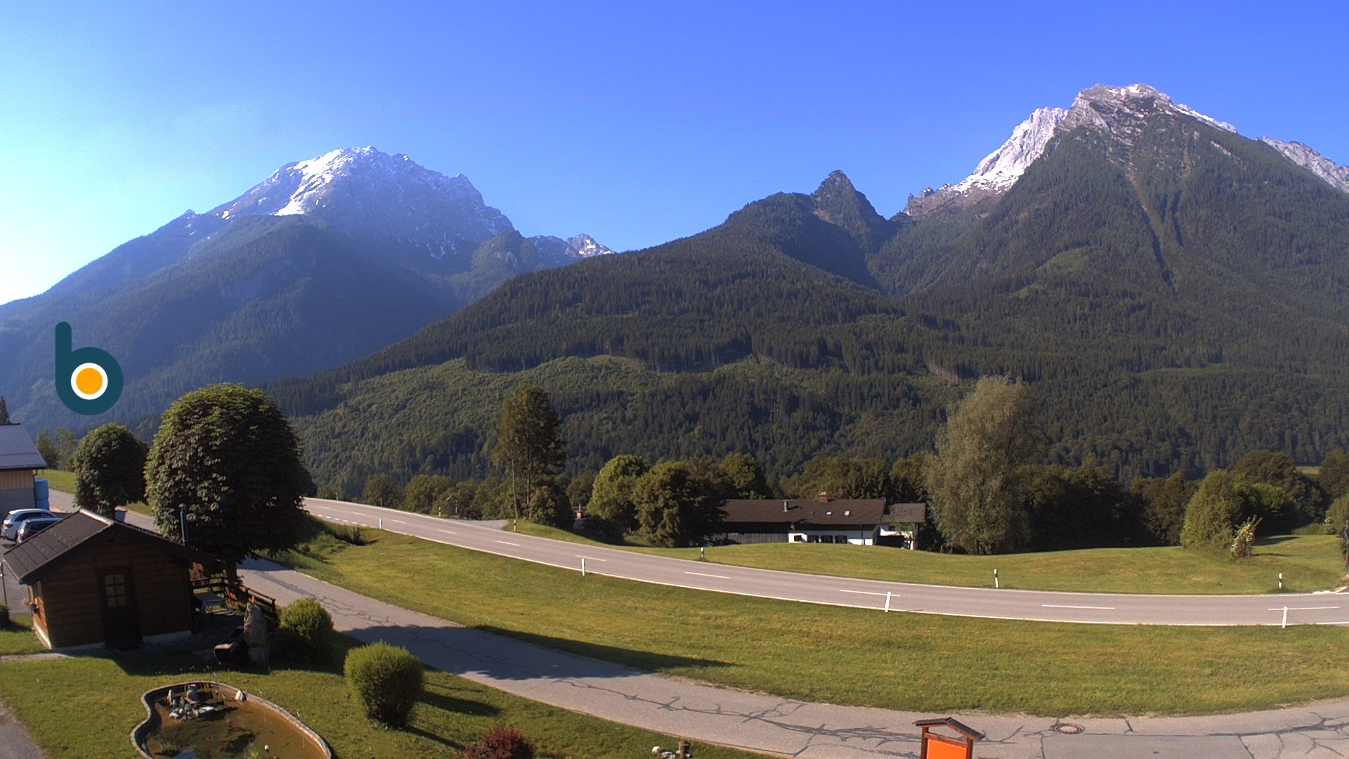 Archiv Foto Webcam Ramsau - Blick auf die Alpenstraße