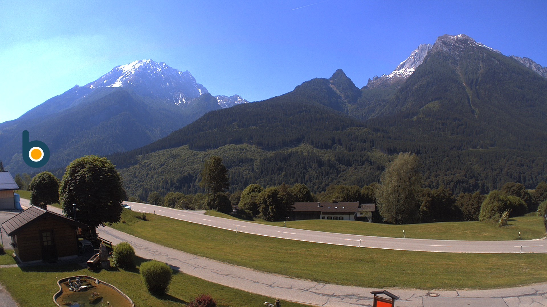 Archiv Foto Webcam Ramsau - Blick auf die Alpenstraße