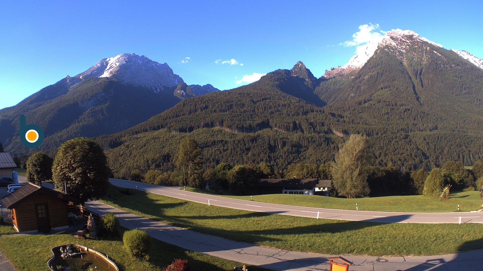 Archiv Foto Webcam Ramsau - Blick auf die Alpenstraße