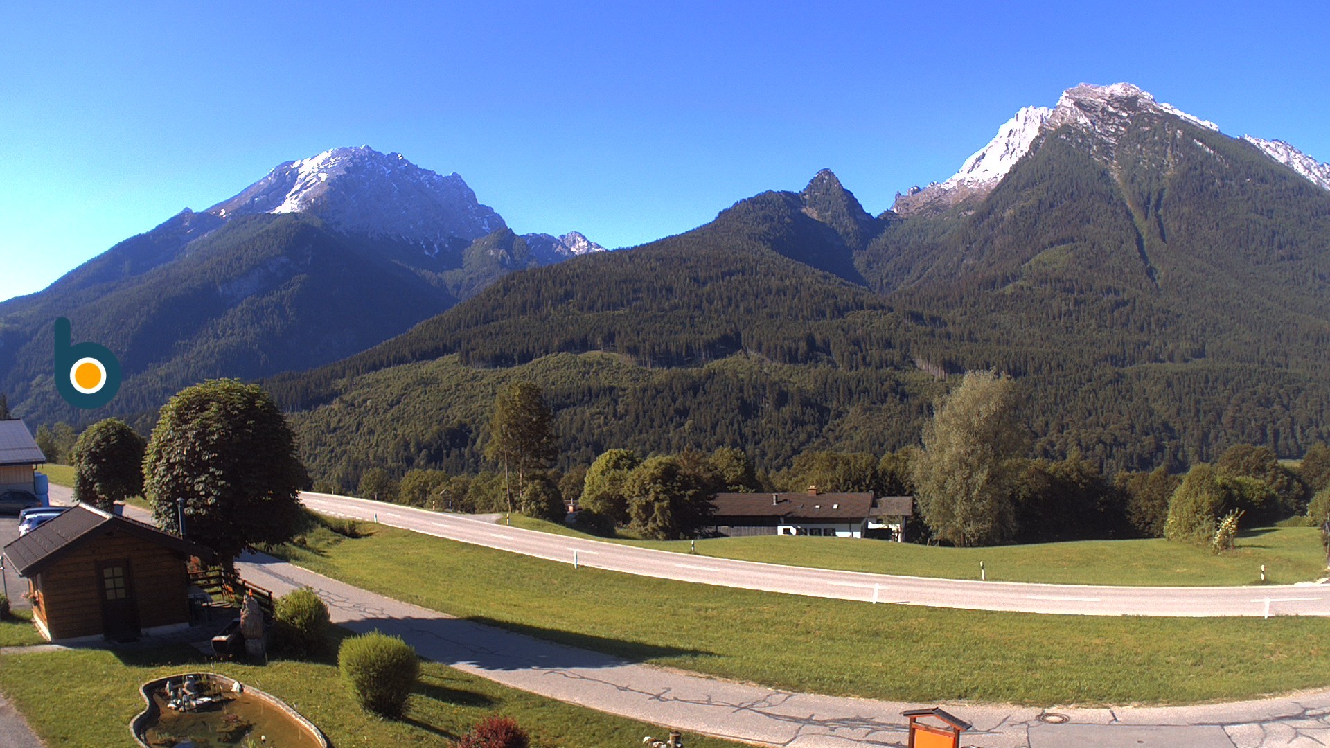 Archiv Foto Webcam Ramsau - Blick auf die Alpenstraße