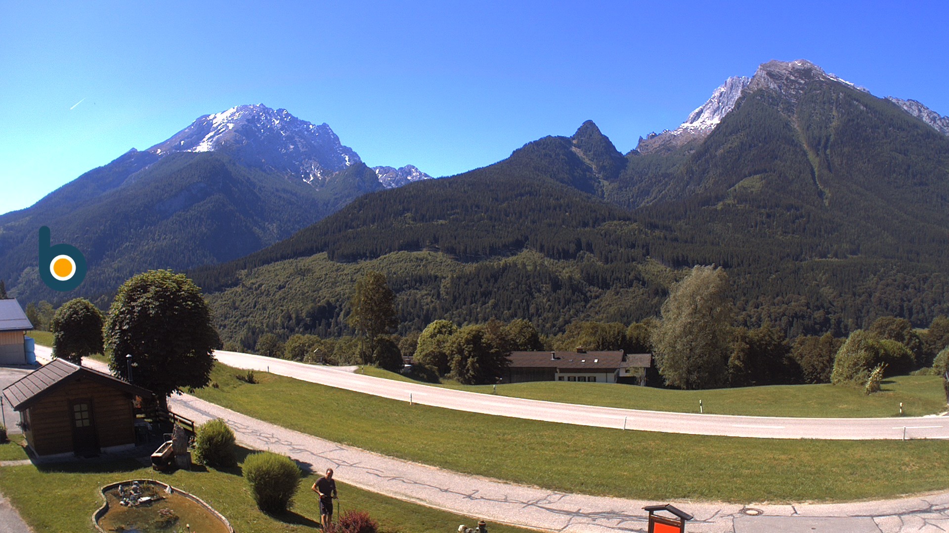 Archiv Foto Webcam Ramsau - Blick auf die Alpenstraße