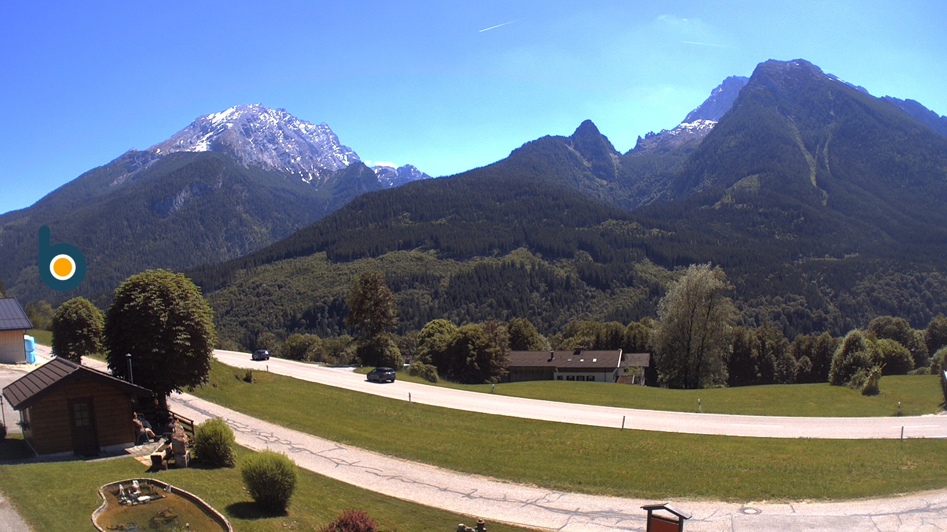 Archiv Foto Webcam Ramsau - Blick auf die Alpenstraße