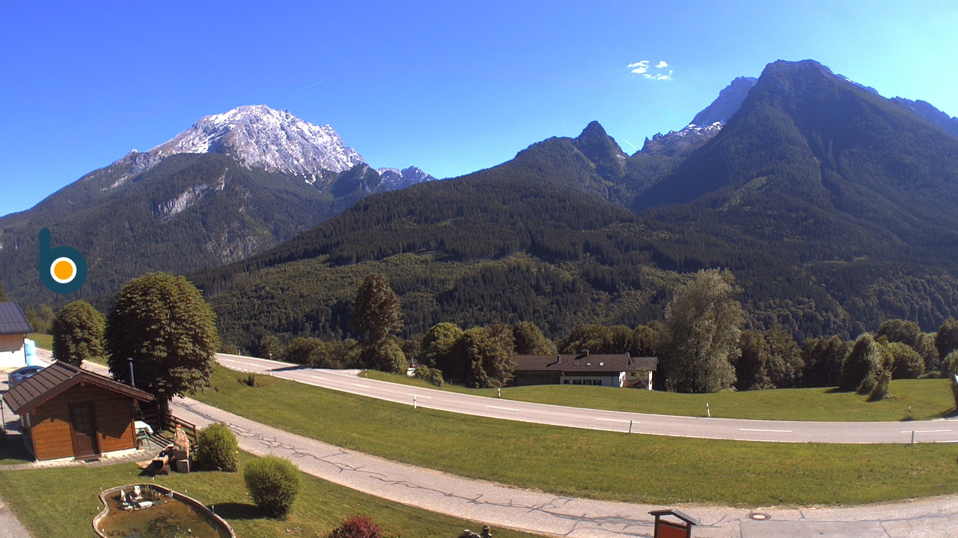 Archiv Foto Webcam Ramsau - Blick auf die Alpenstraße