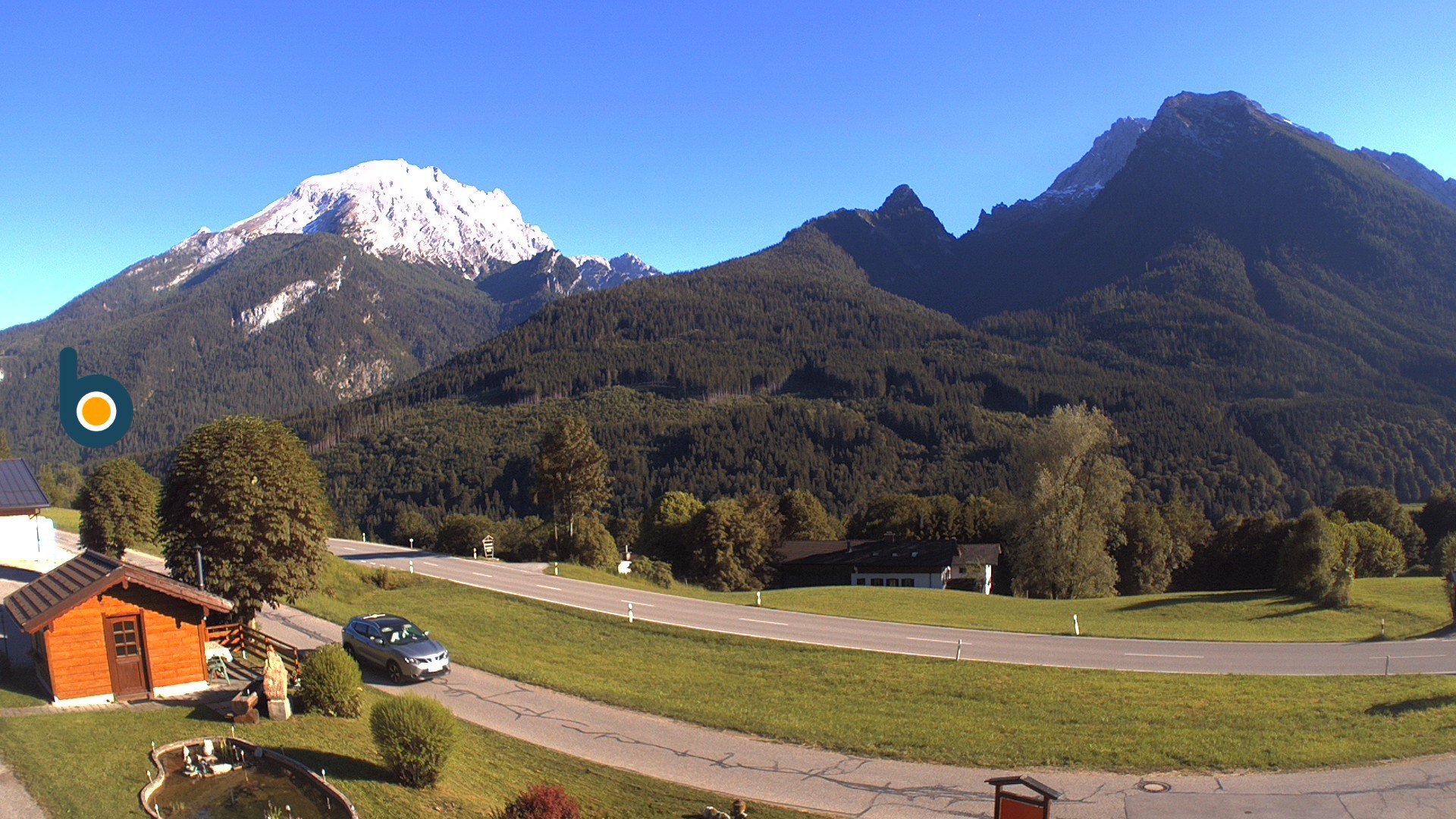 Archiv Foto Webcam Ramsau - Blick auf die Alpenstraße