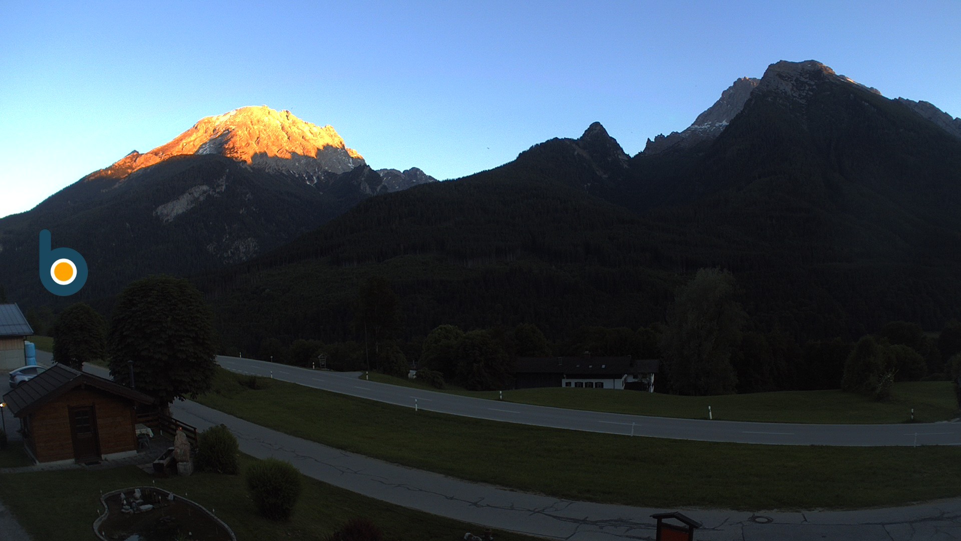 Archiv Foto Webcam Ramsau - Blick auf die Alpenstraße