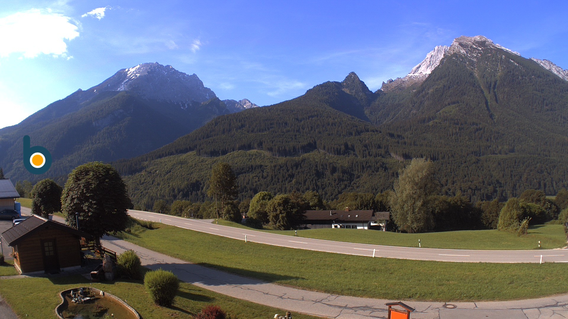 Archiv Foto Webcam Ramsau - Blick auf die Alpenstraße
