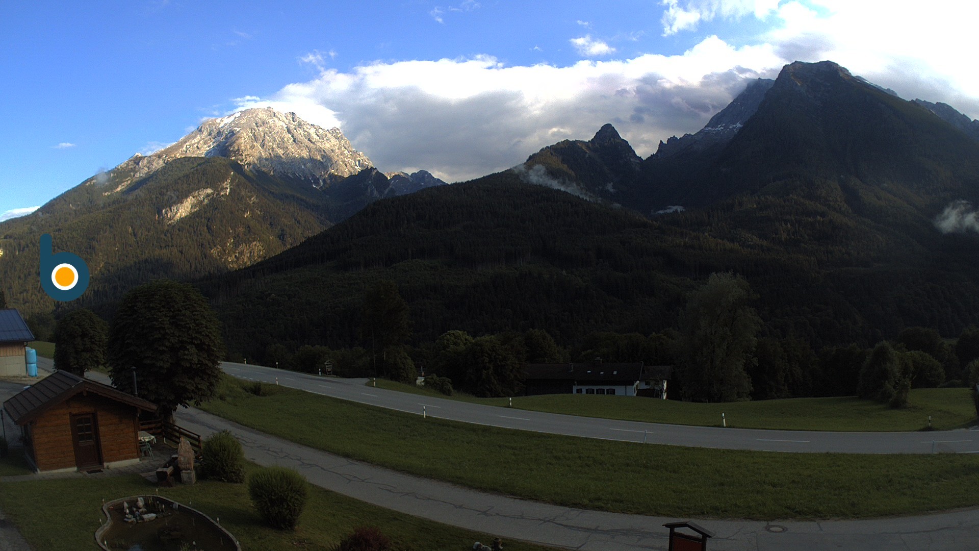 Archiv Foto Webcam Ramsau - Blick auf die Alpenstraße
