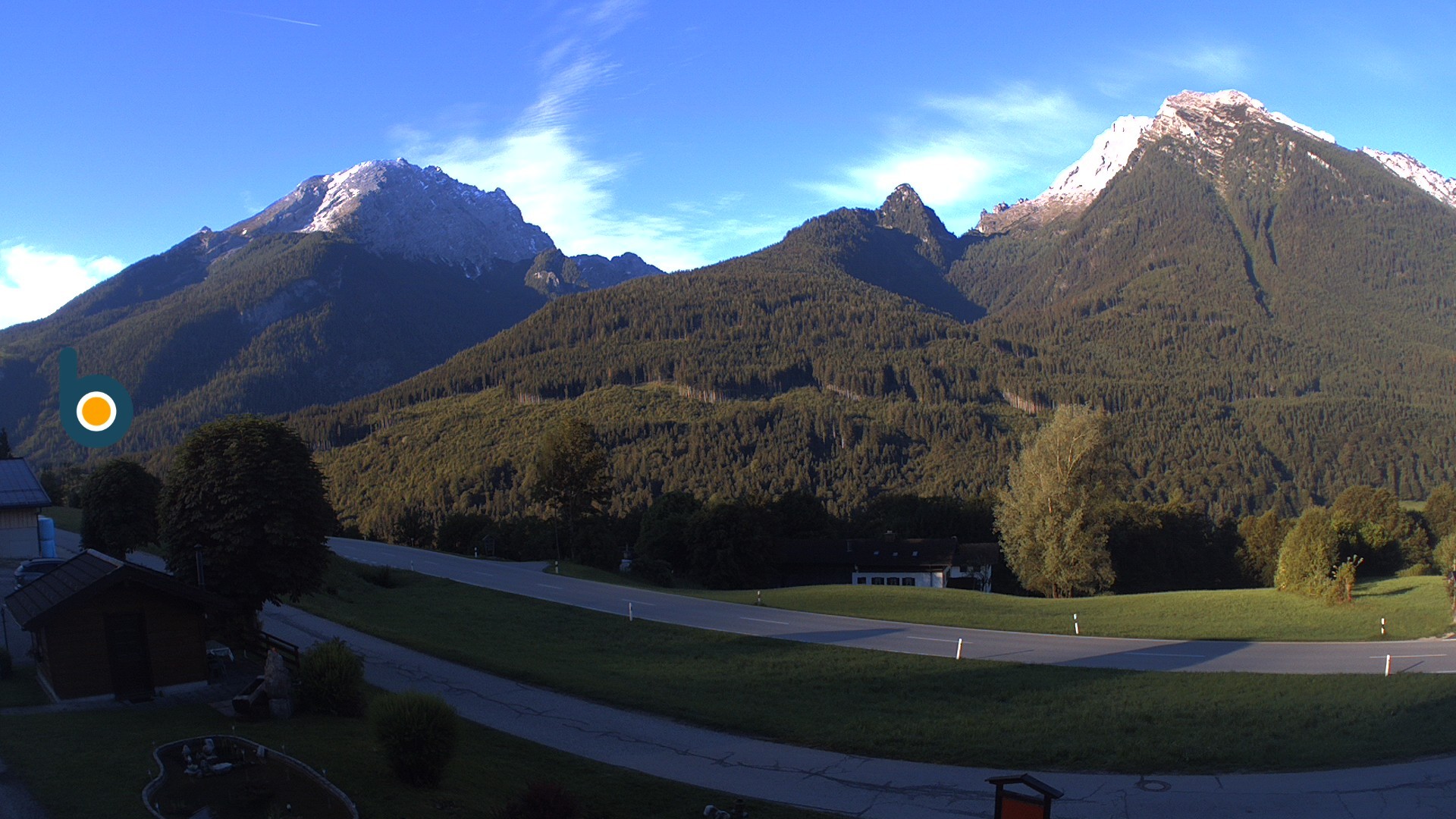 Archiv Foto Webcam Ramsau - Blick auf die Alpenstraße