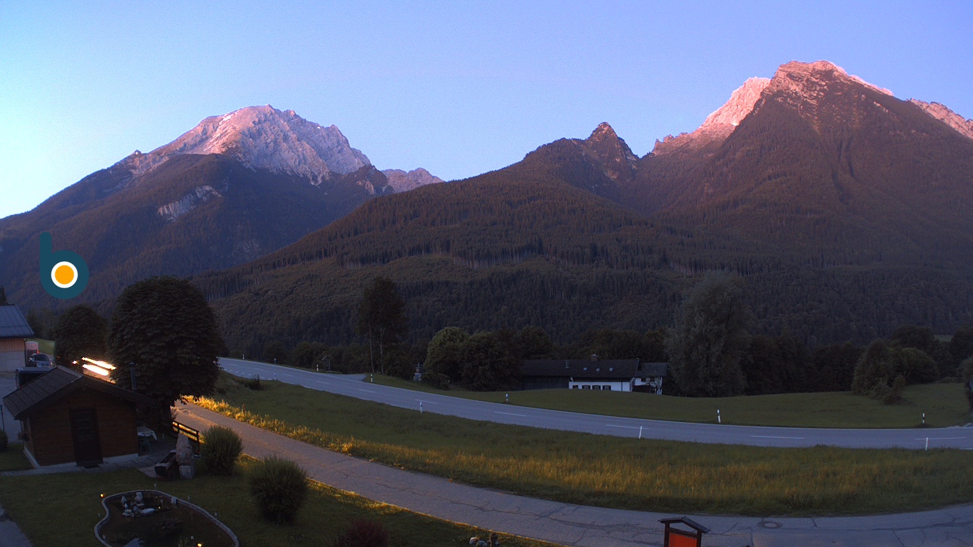 Archiv Foto Webcam Ramsau - Blick auf die Alpenstraße