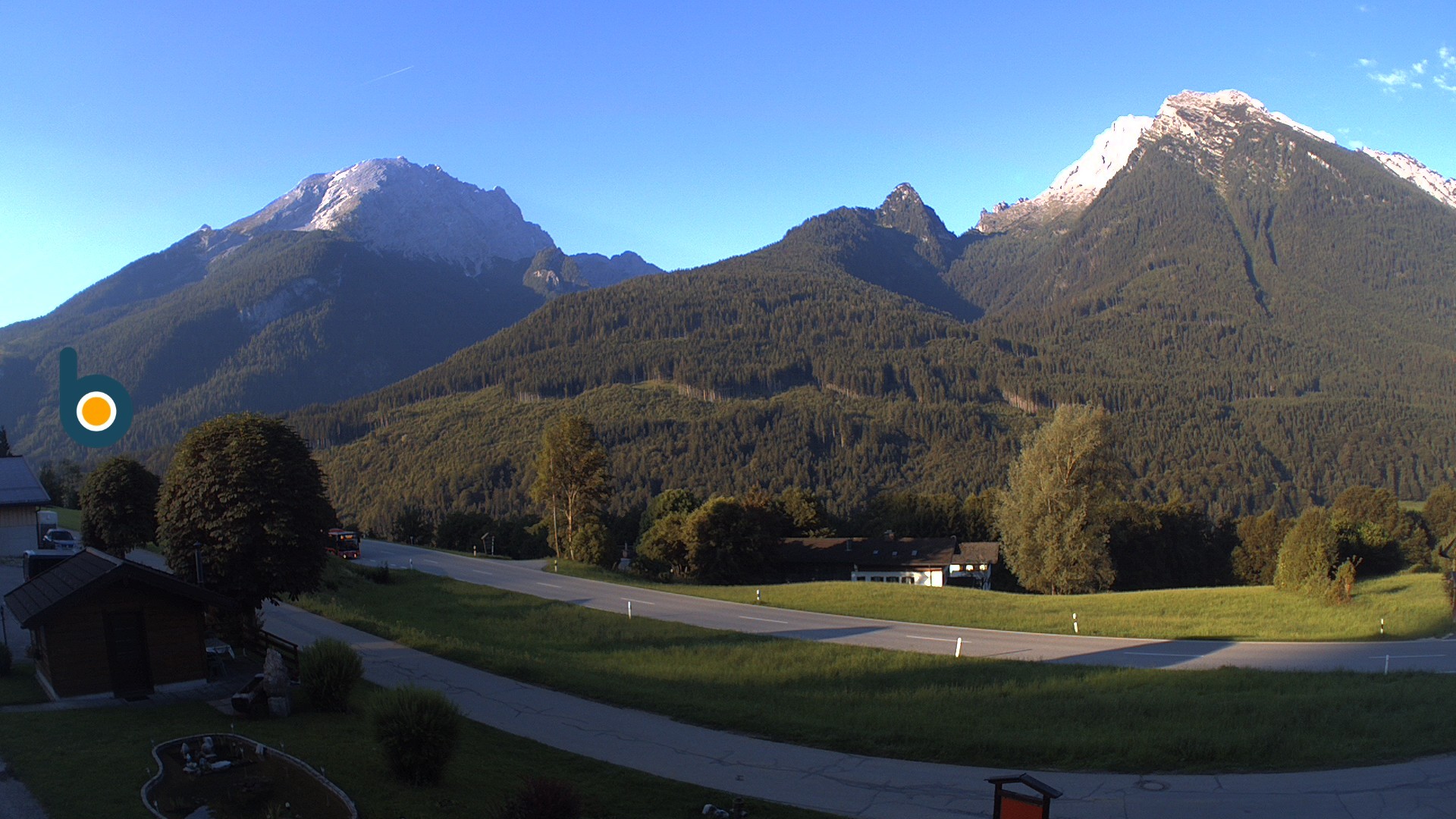 Archiv Foto Webcam Ramsau - Blick auf die Alpenstraße