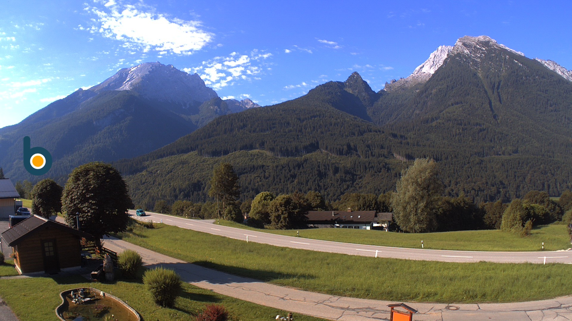Archiv Foto Webcam Ramsau - Blick auf die Alpenstraße