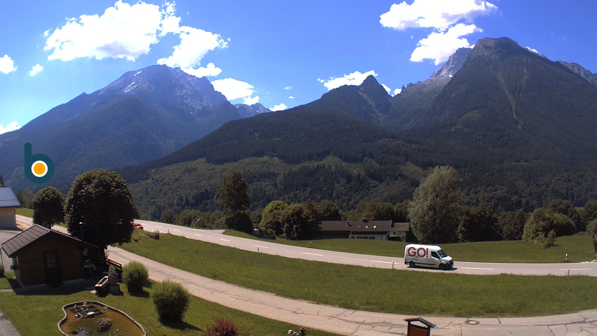 Archiv Foto Webcam Ramsau - Blick auf die Alpenstraße