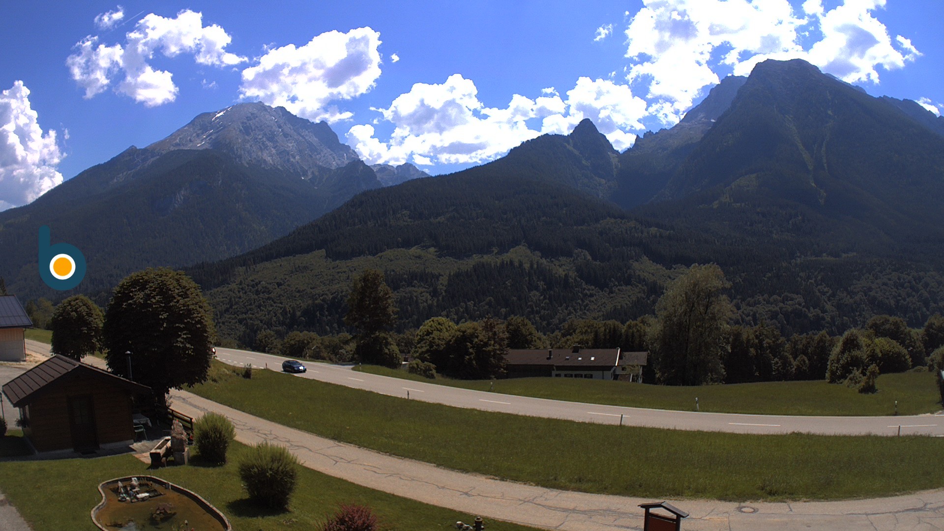 Archiv Foto Webcam Ramsau - Blick auf die Alpenstraße