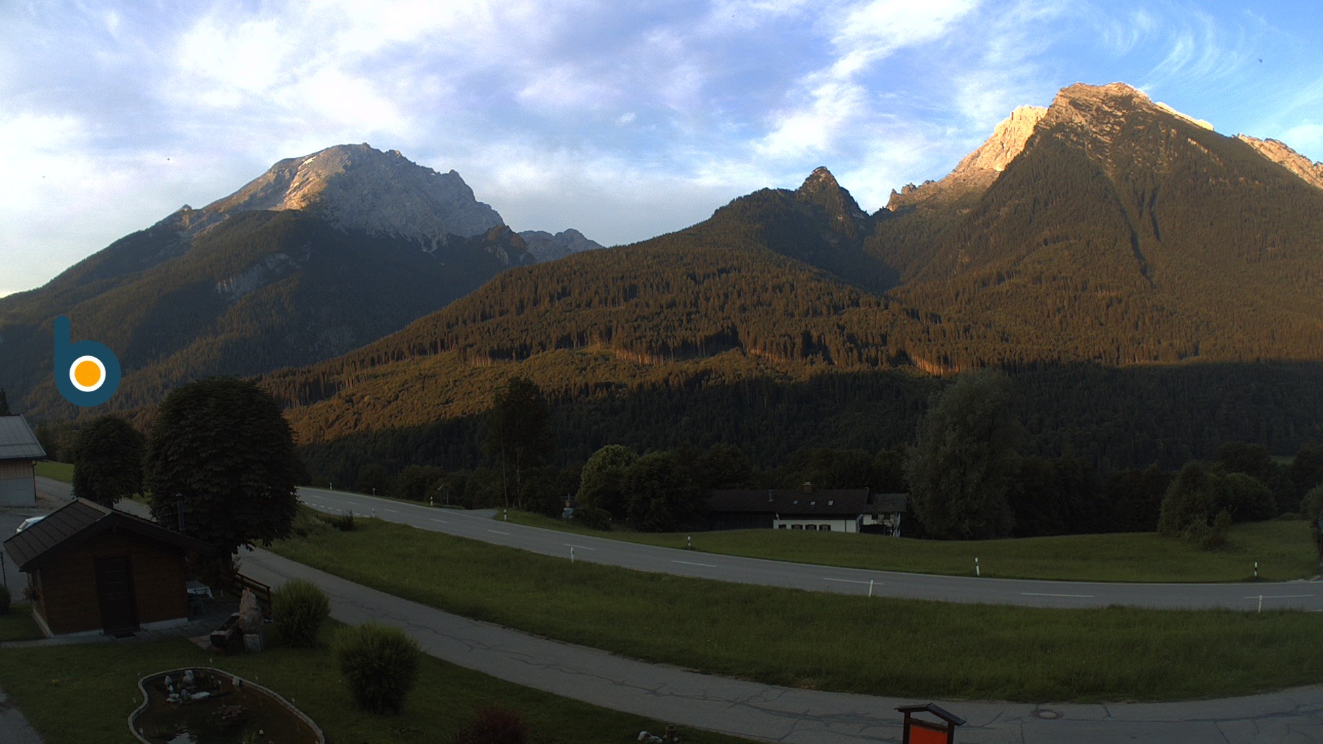 Archiv Foto Webcam Ramsau - Blick auf die Alpenstraße