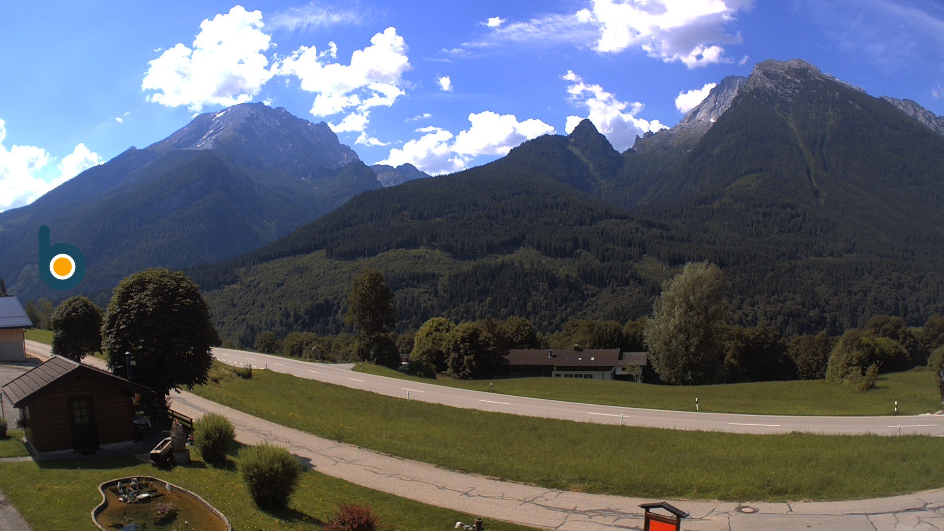 Archiv Foto Webcam Ramsau - Blick auf die Alpenstraße
