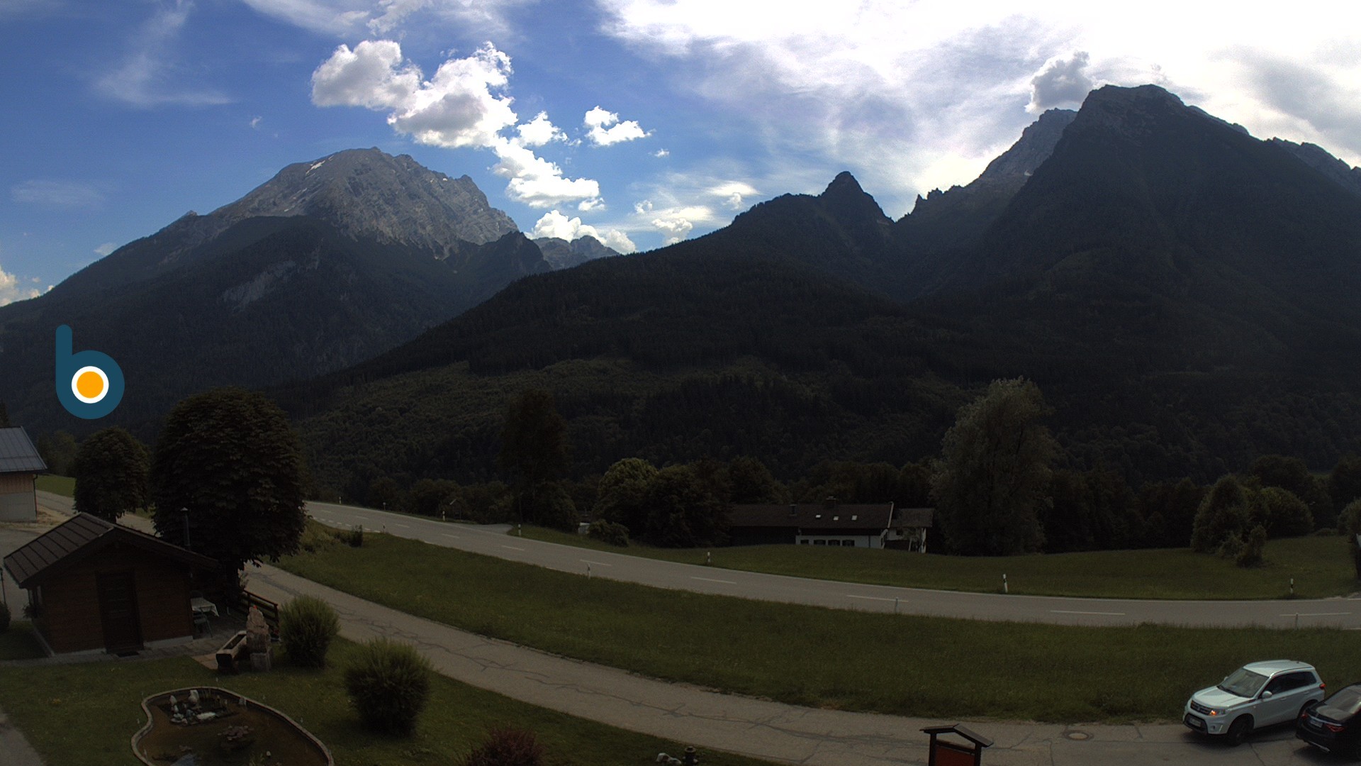 Archiv Foto Webcam Ramsau - Blick auf die Alpenstraße