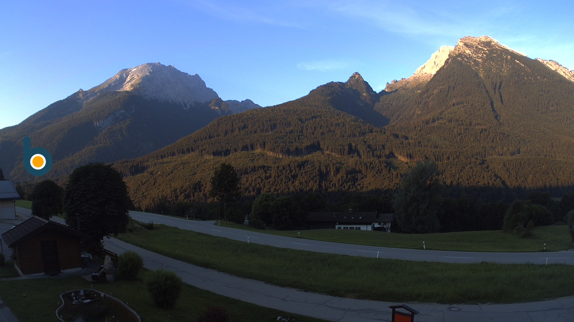 Archiv Foto Webcam Ramsau - Blick auf die Alpenstraße