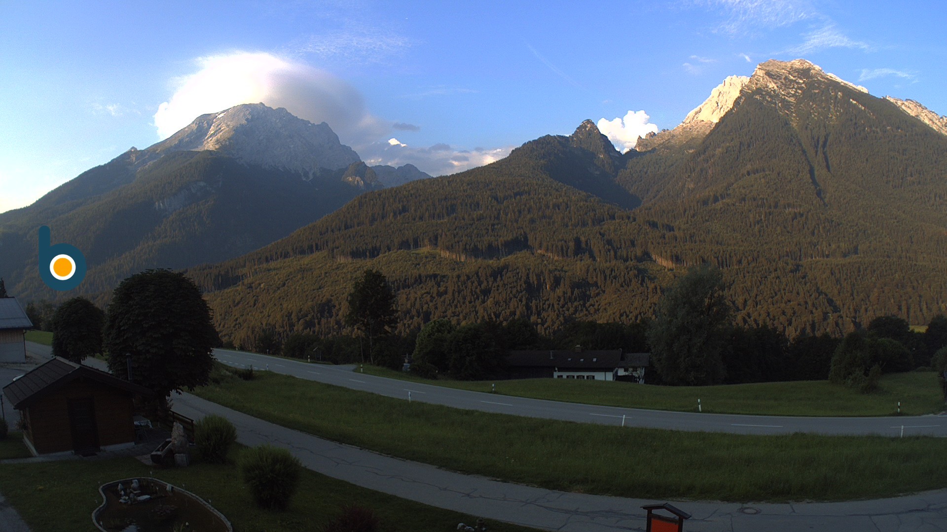 Archiv Foto Webcam Ramsau - Blick auf die Alpenstraße