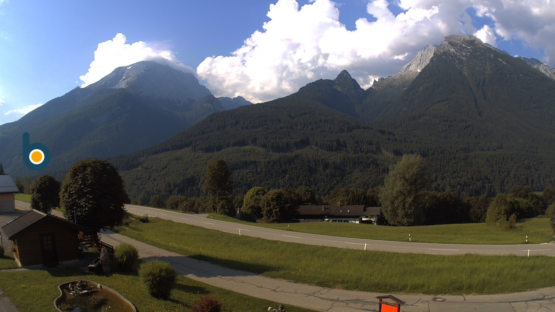 Archiv Foto Webcam Ramsau - Blick auf die Alpenstraße