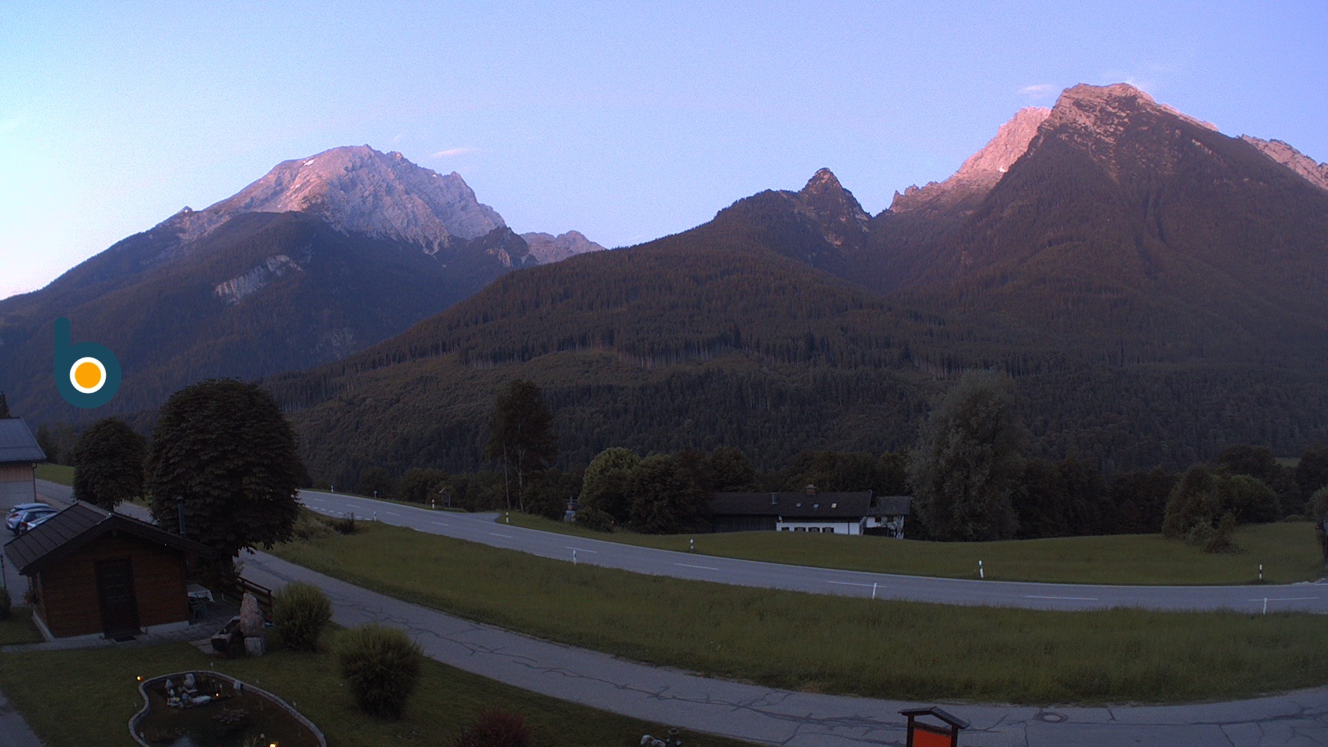 Archiv Foto Webcam Ramsau - Blick auf die Alpenstraße