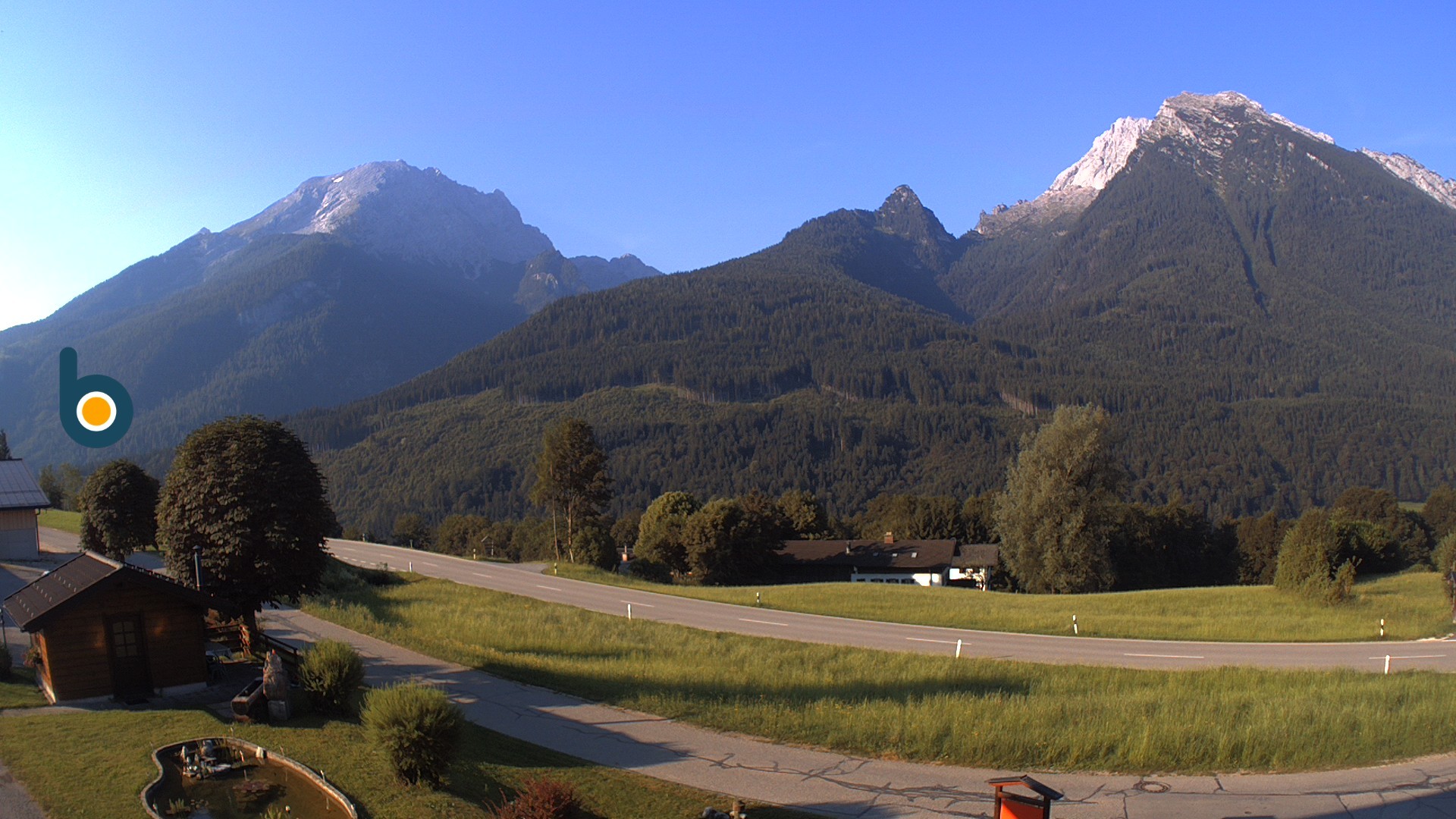 Archiv Foto Webcam Ramsau - Blick auf die Alpenstraße