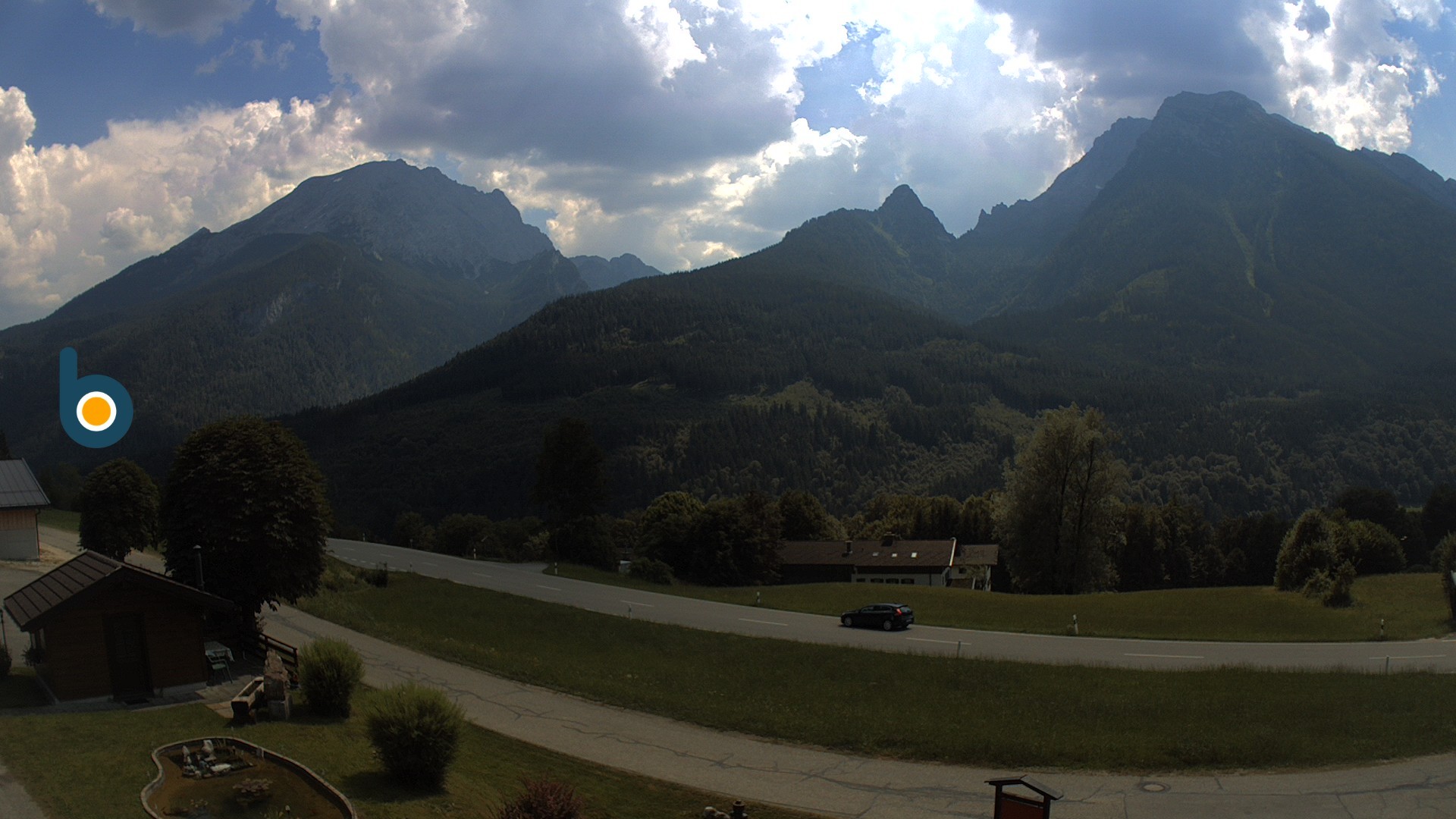 Archiv Foto Webcam Ramsau - Blick auf die Alpenstraße