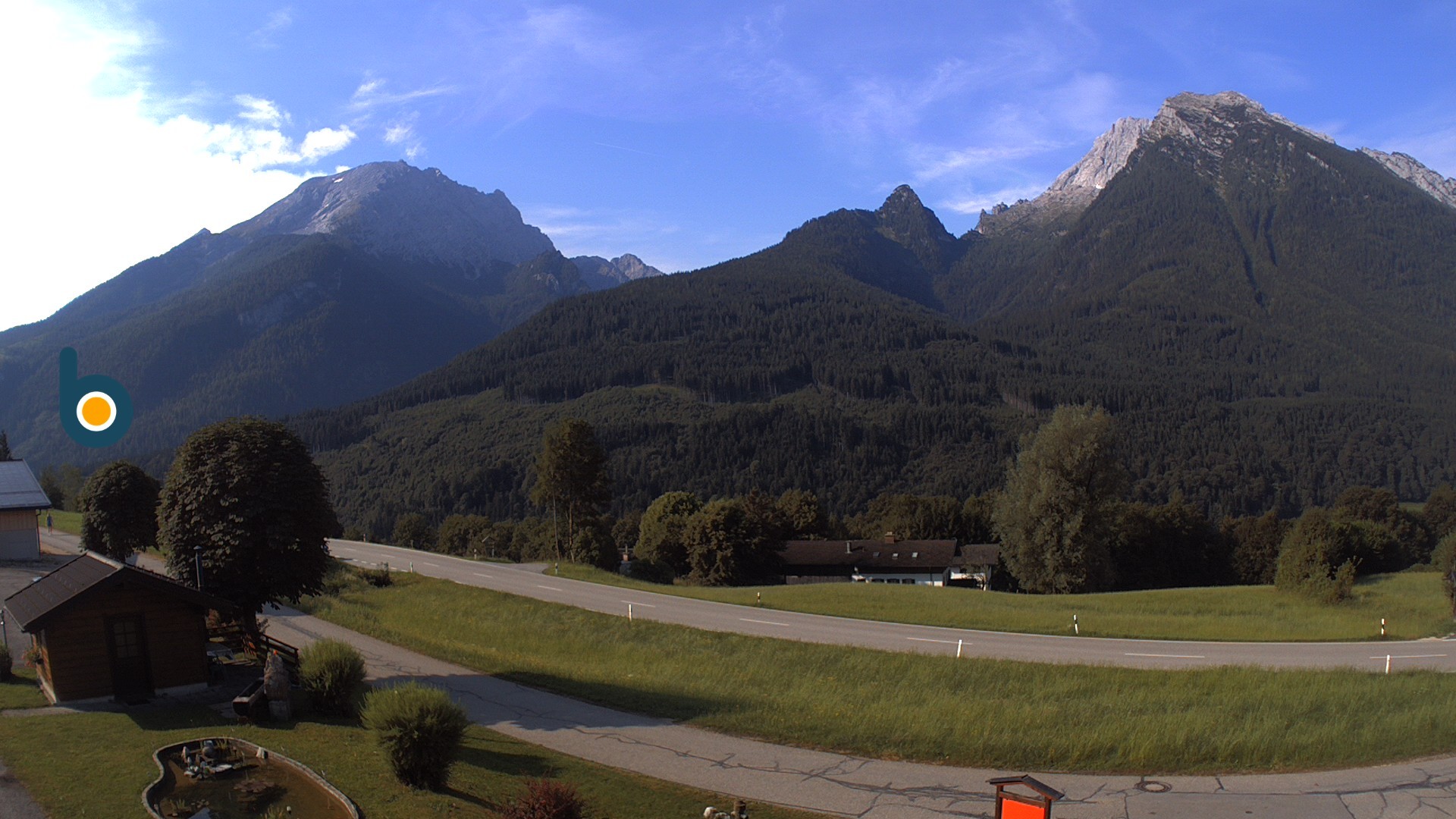 Archiv Foto Webcam Ramsau - Blick auf die Alpenstraße