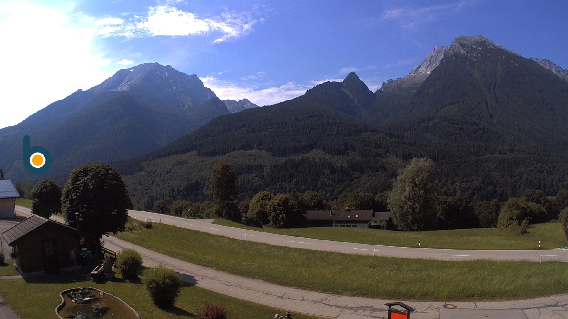 Archiv Foto Webcam Ramsau - Blick auf die Alpenstraße