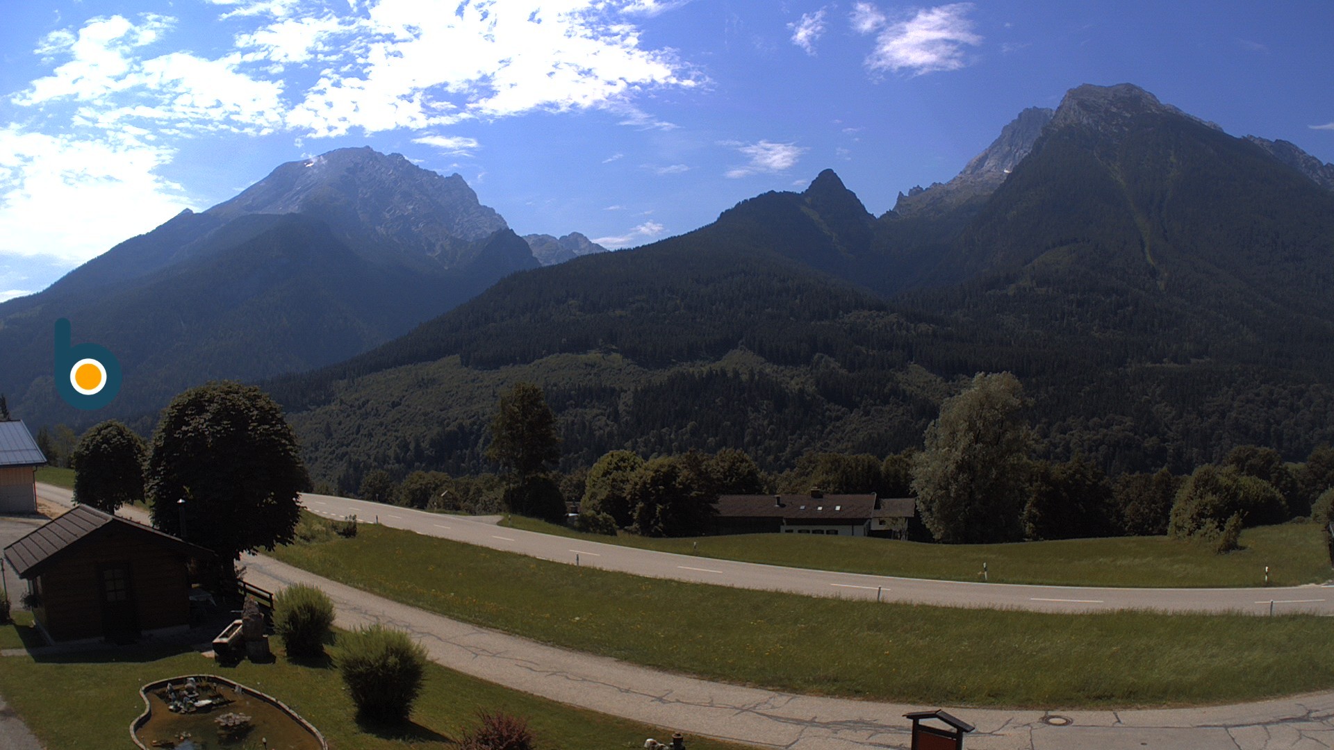 Archiv Foto Webcam Ramsau - Blick auf die Alpenstraße
