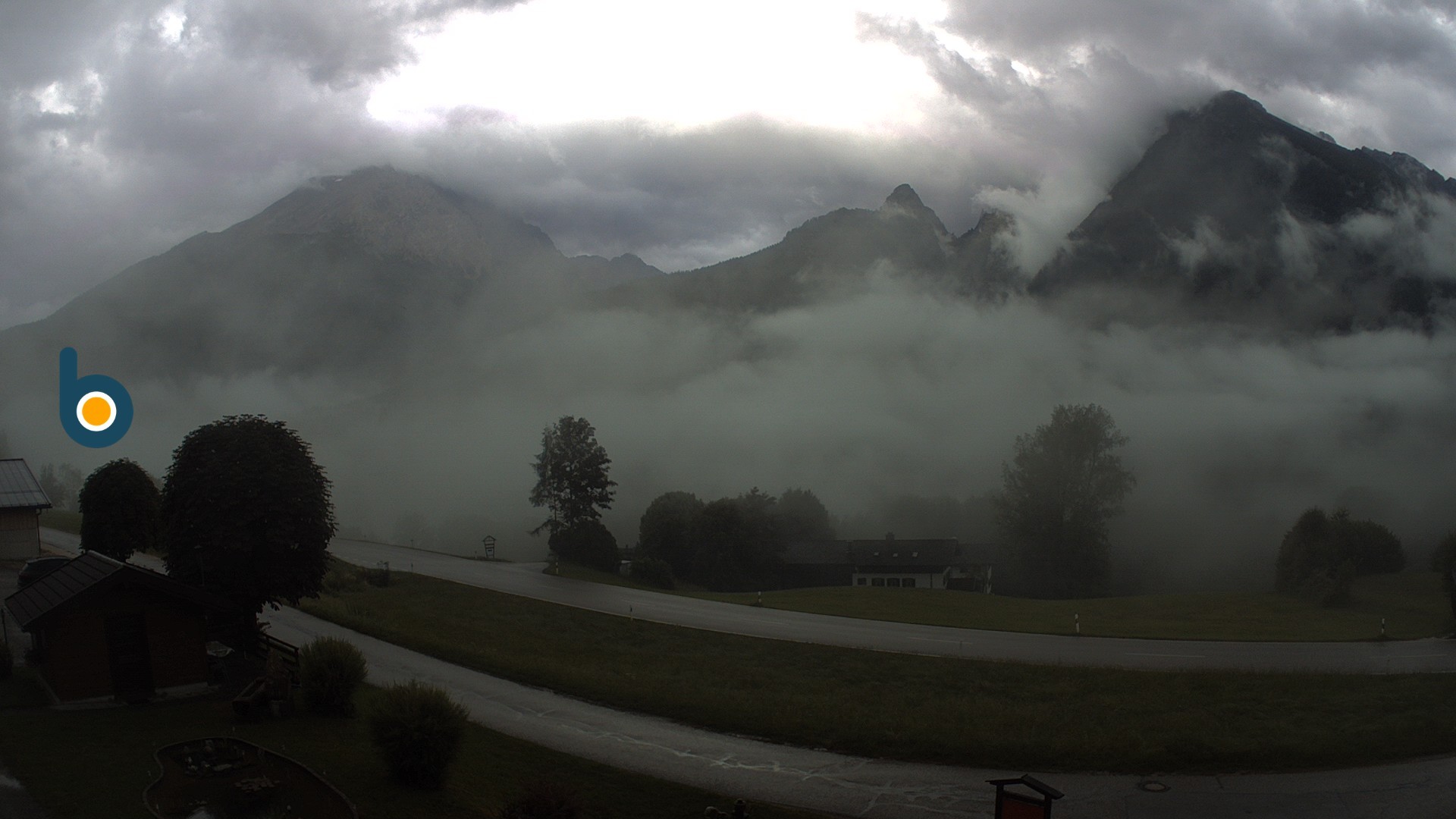 Archiv Foto Webcam Ramsau - Blick auf die Alpenstraße