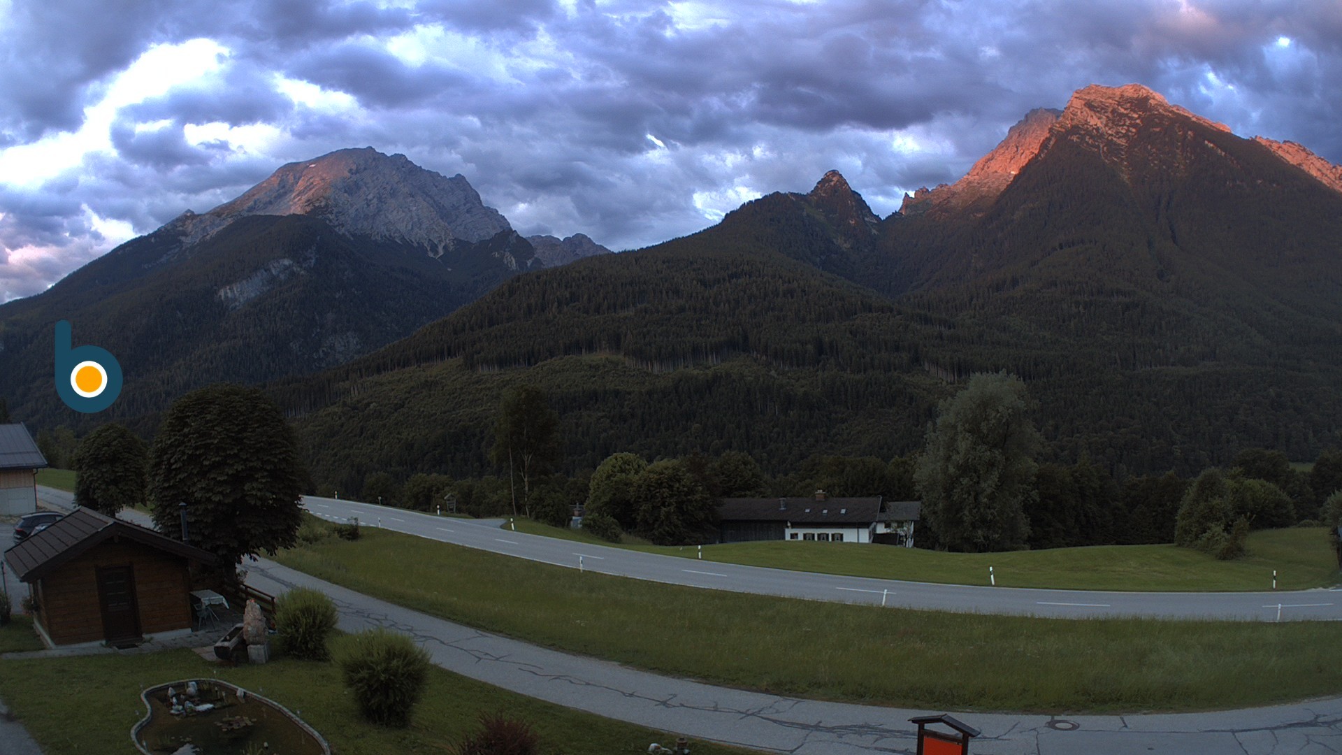 Archiv Foto Webcam Ramsau - Blick auf die Alpenstraße