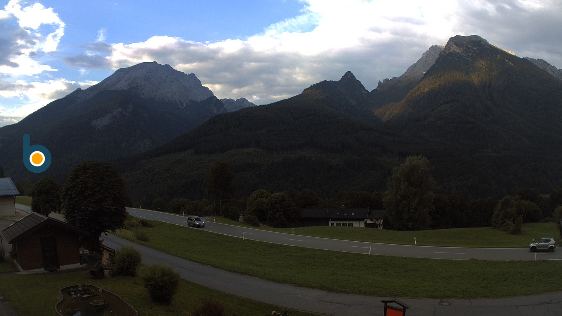 Archiv Foto Webcam Ramsau - Blick auf die Alpenstraße
