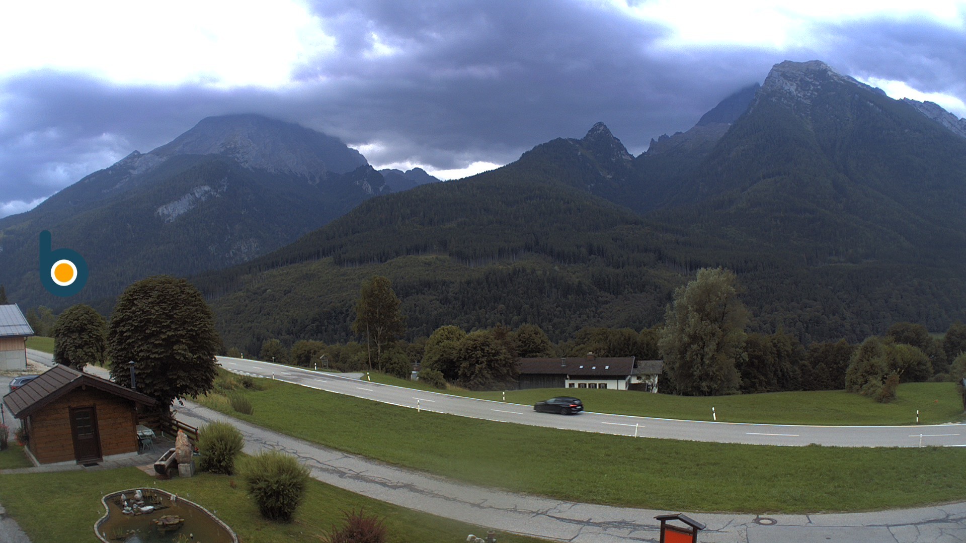 Archiv Foto Webcam Ramsau - Blick auf die Alpenstraße