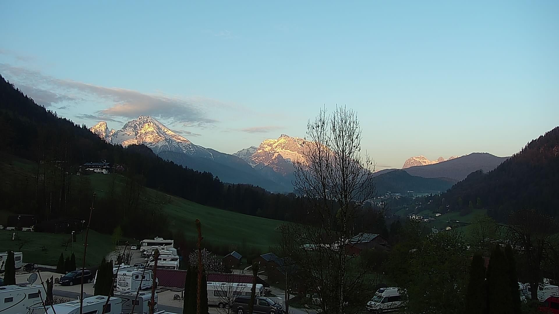 Archived image Webcam Berchtesgaden: Camping Site Allweglehen