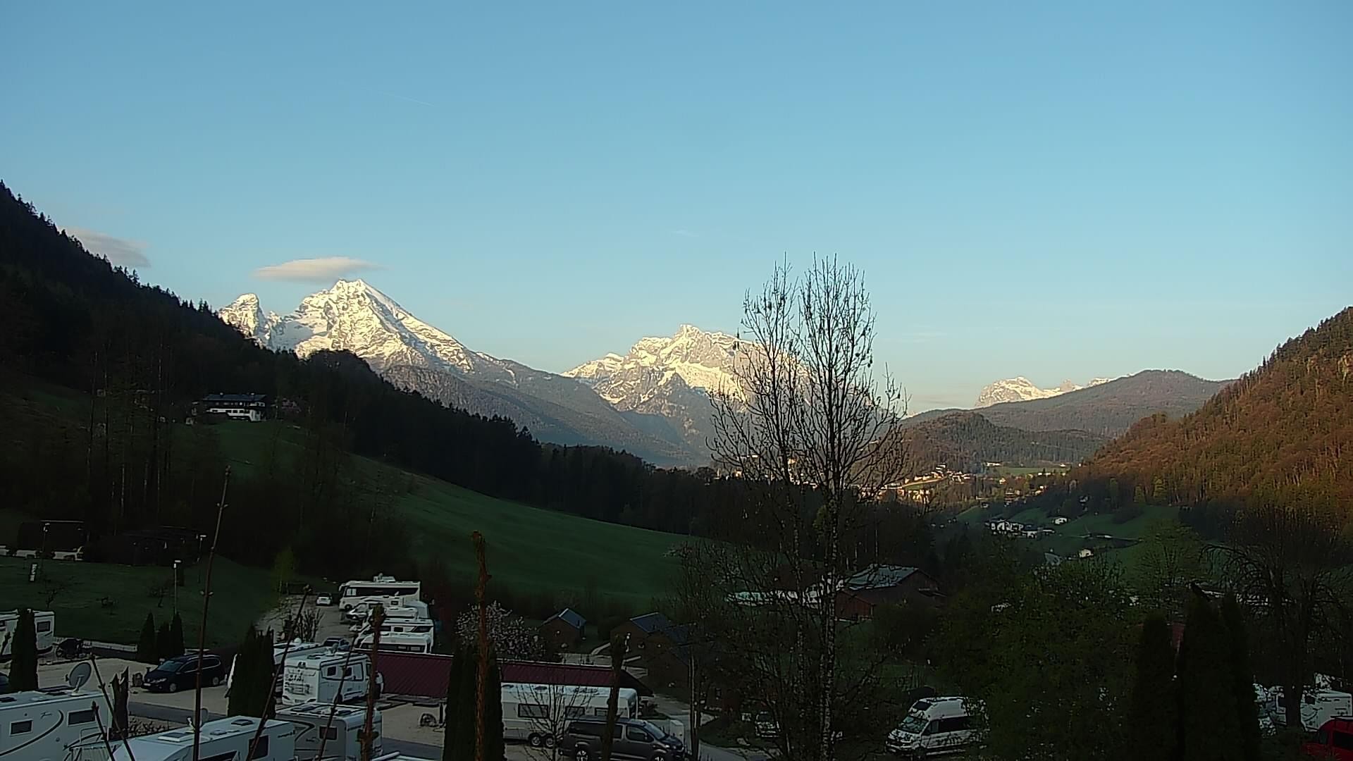 Archived image Webcam Berchtesgaden: Camping Site Allweglehen